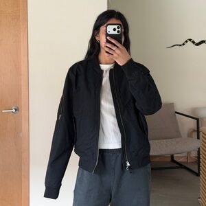Everlane Bomber Jacket with Double Zip Detail